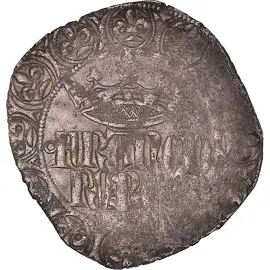 Coin, France, Jean II le Bon, Gros à la Couronne, EF(40-45), Billon