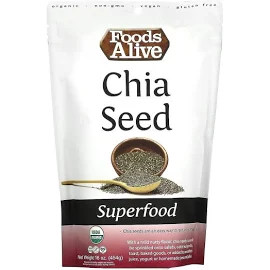 Foods Alive, Superaliments, graines de Chia biologiques, 16 OZ (454 g)