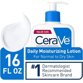 CeraVe Daily Moisturizing Lotion pour Peau Normale à Sèche, 16 oz