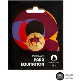 Médaillon Alphabet Sport Jo Paris 2024 Q - Equitation