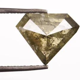 1.01 CT, 7.7 x 6.2 MM, Diamant Sel et Poivre, Diamant Minimal Taille Pentagone, Diamant De Fabrication de Bijoux Fait à la Main, Diamant Minimaliste |