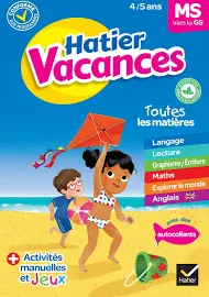 Cahier de Vacances de la moyenne Section vers la grande Section 4/5 ans