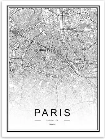 Affiche - City Map | Corner of Art 50x70cm / Paris