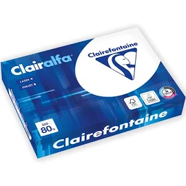 Clairefontaine - Ramette Papier clairalfa A4 80 gr - 500 feuilles - Blanc
