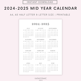 2024 Aperçu du calendrier de l'année universitaire 2025 | l'année en un coup d'oeil | Imprimable | Calendrier de l'année scolaire 2024 2025 | Calendri