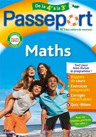 Passeport - Maths - de la 4e à la 3e - Cahier de Vacances 2024