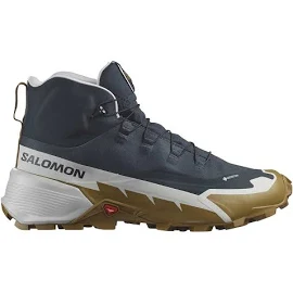 Salomon - Chaussures de randonnée journée Gore-Tex - Cross Hike Mid Gtx 2 Carbon/Glacier Gray/Bronze Brown pour Homme - Taille 10,5 UK - Gris