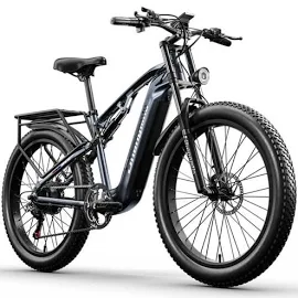 Shengmilo MX05 vélo électrique E Bike 26'' électrique Fat Bike Batterie Samsung 48V17.5 Ah 1000W Bafang Gris