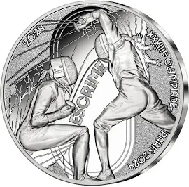 Jeux Olympiques de Paris 2024 monnaie de 10€ Argent - Sports Escrime