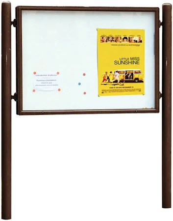 Panneau-vitrine carrefour ral8017 - simple face - 1255x1700mm - procity - 571000.8017