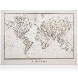 Map of the World Toile (50x70 cm) - Motifs vintage