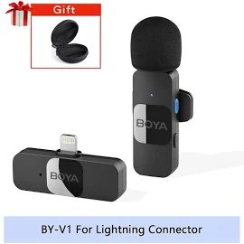 Microphones Boya by-v Micro-cravate Sans fil Micro-cravate pour iPhone Android téléphone portable PC ordinateur portable Youtube enregistrement Str...