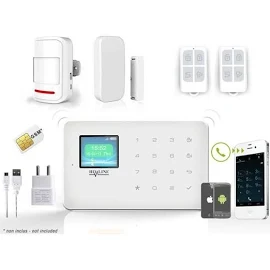 hd-line Kit alarme Sans fil GSM carte SIM uniquement App Android