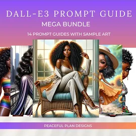 Invites artistiques ChatGPT DALL*E | Mega Bundle | Quatorze guides rapides | Génération d'IA |