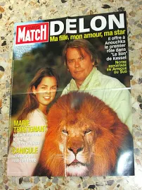 Affiche Poster Publicite Paris Match 2003 Alain Delon & Anouchka