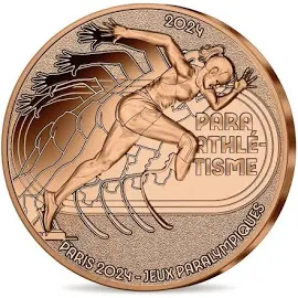 Jeux Paralympiques de Paris 2024 Monnaie de 1/4€ - Sports Para athlétisme