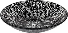 Assiette en verre noir Nuit d'Orage creuse 110 cl (x 12)