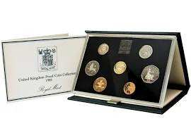 1985 Royal Mint Proof Coin Year Set Complet with Certificate