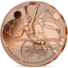 Jeux Olympiques de Paris 2024 Sport Series - Tennis en Fauteuil roulant - pièce de 1/4 Euro