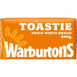 Warburtons Toastie Thick Sliced White Bread 800g
