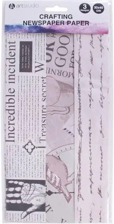 Art Studio Crafting Newspaper Paper