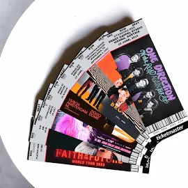 Concert souvenir tickets fully customizable