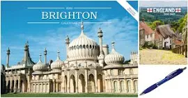 Brighton A5 Calendar 2022 with England A5 Diary + Exclusive Diary Pen