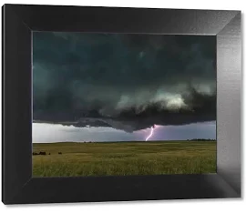 Greetings Card of Dark and Low Severe Thunderstorm, North Dakota. USA