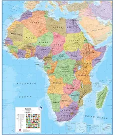 Large Africa Wall Map Political (Paper)