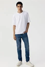 Men - Blue Slim Jeans - Size: 36/32 - H&M