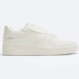 Zara - Minimalist Retro Sneakers in Bone White - 10 - Man