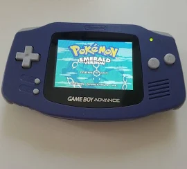 Nintendo Gameboy Advance Console Grape backlight IPS V2- Rechargeable