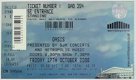 Oasis Original Unused Concert Ticket Wembley Arena London 17th Oct