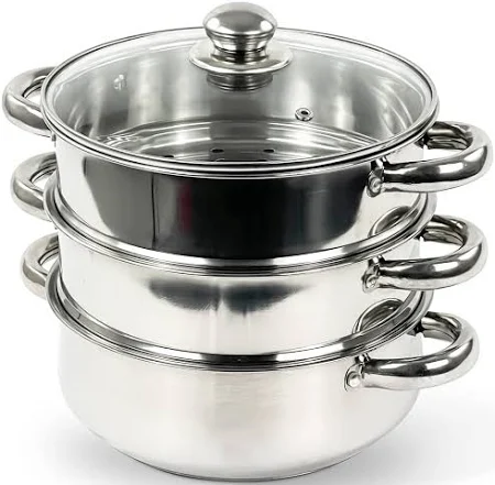 Dennyshop UK 3-Tier 22cm Steamer Induction Hob