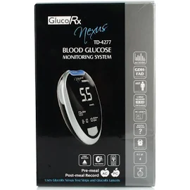 GlucoRX Nexus Blood Glucose Monitoring System Kit