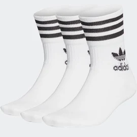 Adidas Mid Cut Crew Socks 3 Pack White