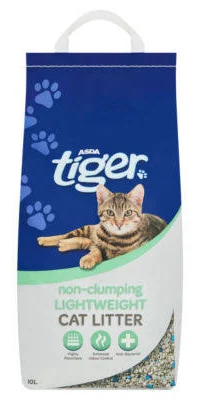 ASDA Tiger Non-Clumping Lightweight Cat Litter