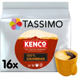 Tassimo Kenco 100% Colombian Coffee Pods x 16