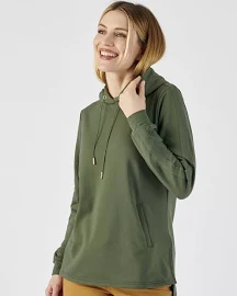 Women's Hooded Sweatshirt, Green, 14/16