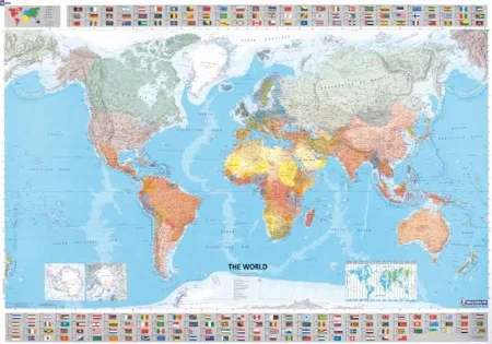 Michelin Editions des Voyages The World Encapsulated Wall Map