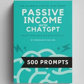 Passive Income With Chat GPT 500+ Prompts ebook PDF digital download