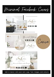 3 Facebook Cover Templates for Interior Design, Banner Photo Header, Canva Interior Design Marketing Graphics, Editable Branding