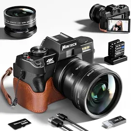 NBD 4K Digital Cameras for Photography - 48MP/60FPS Video Camera for Vlogging, WiFi & App Control, YouTube Vlogging Camera with 32GB TF Card,2