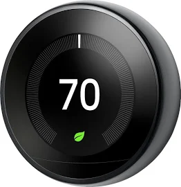 Nest Learning Wi-Fi Programmable Thermostat - Mirror Black