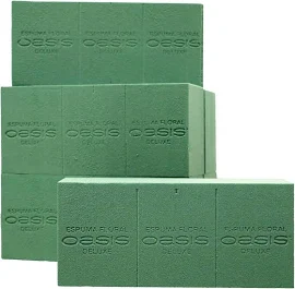 Oasis Deluxe Floral Foam Bricks for Arrangements and Decorations - 6 Pack