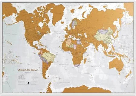 Maps International Ltd Scratch The World Wall Map