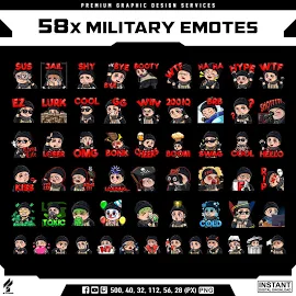 58x MILITARY Emotes | Discord Emotes | Youtube Emotes | Facebook Emotes | Cute | Kawaii