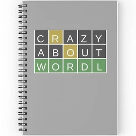 Crazy About Wordle Spiral Notebook | Redbubble Wordle