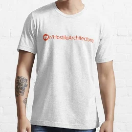 Hostile Architecture SubReddit Reddit Logo Orange Architecture Essential T-Shirt