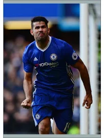 A4 Poster. Diego Costa Scores Opening Goal: Chelsea vs. West Bromwich - Chelsea FC Images